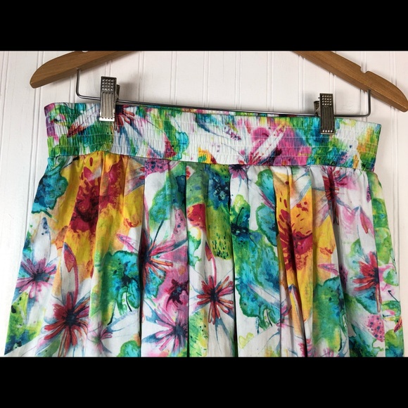 Vassalli Women's Multicolor Floral A-Line Skirt Sz 10 - Picture 3 of 9